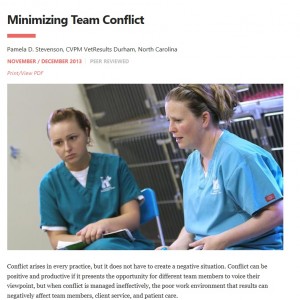 Minimizing Team Conflict _ Veterinary Team Brief